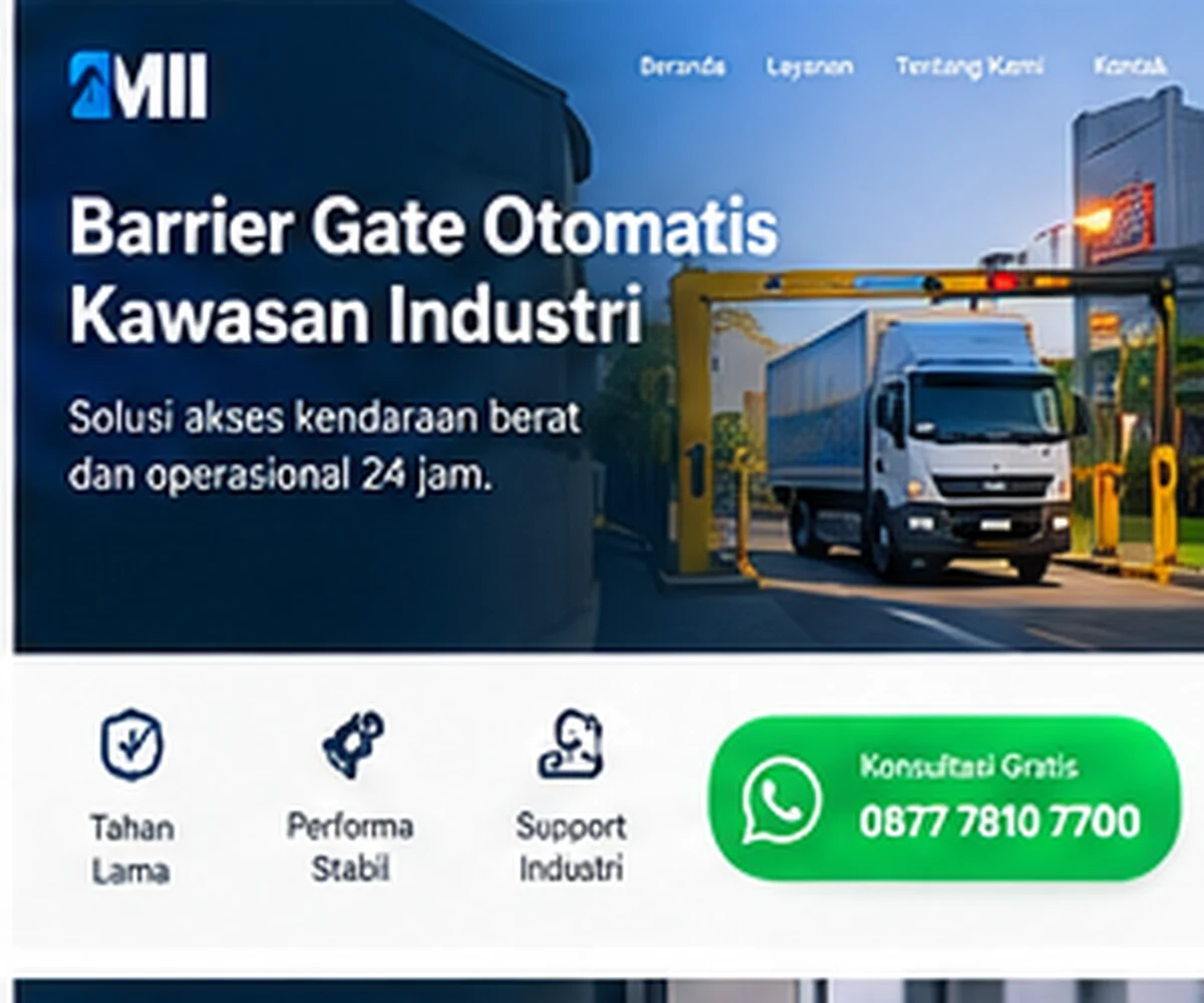 Barrier Gate Otomatis Kawasan Industri PT Mabruka Inovasi Indonesia