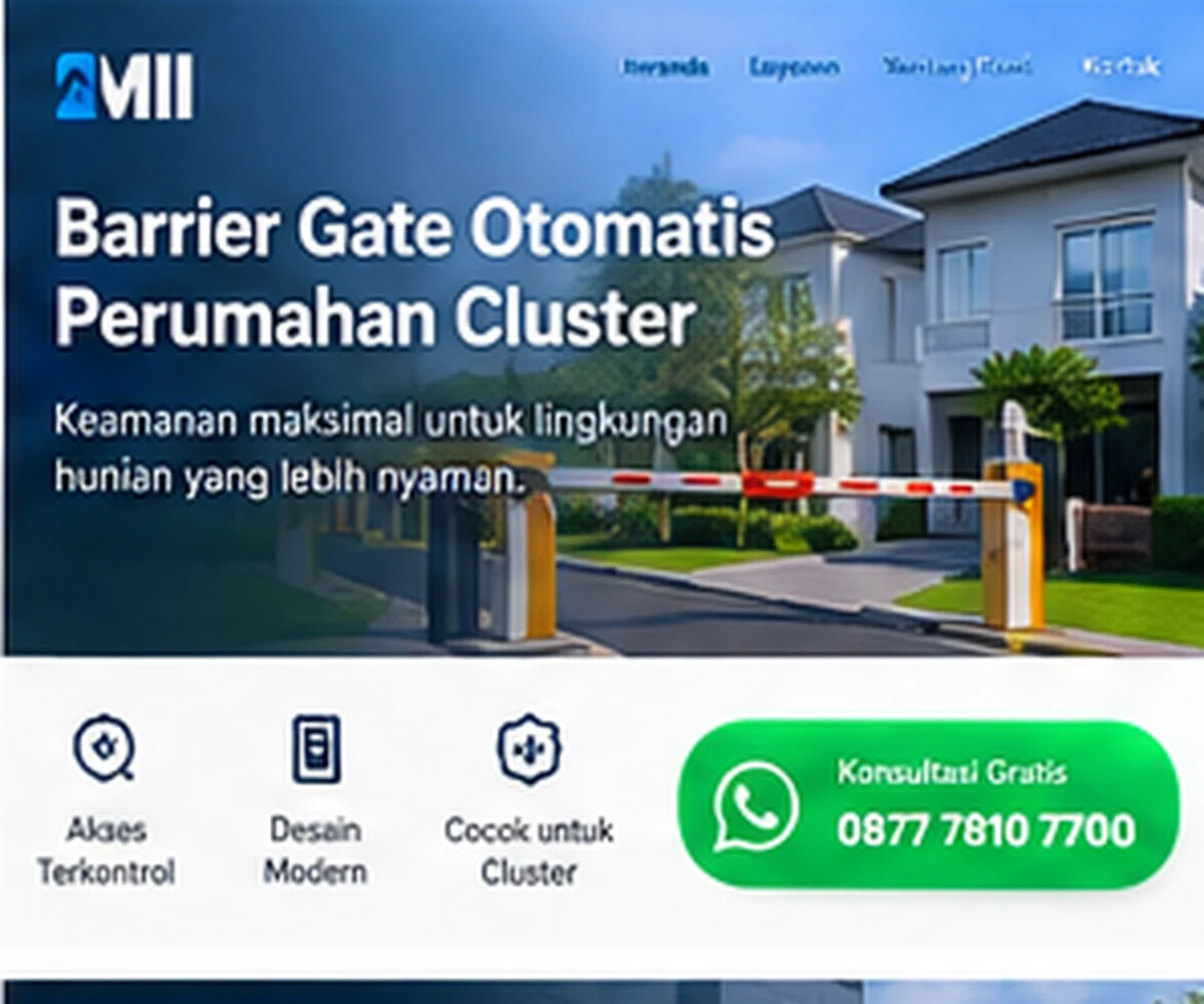 Barrier Gate Otomatis Perumahan Cluster PT Mabruka Inovasi Indonesia