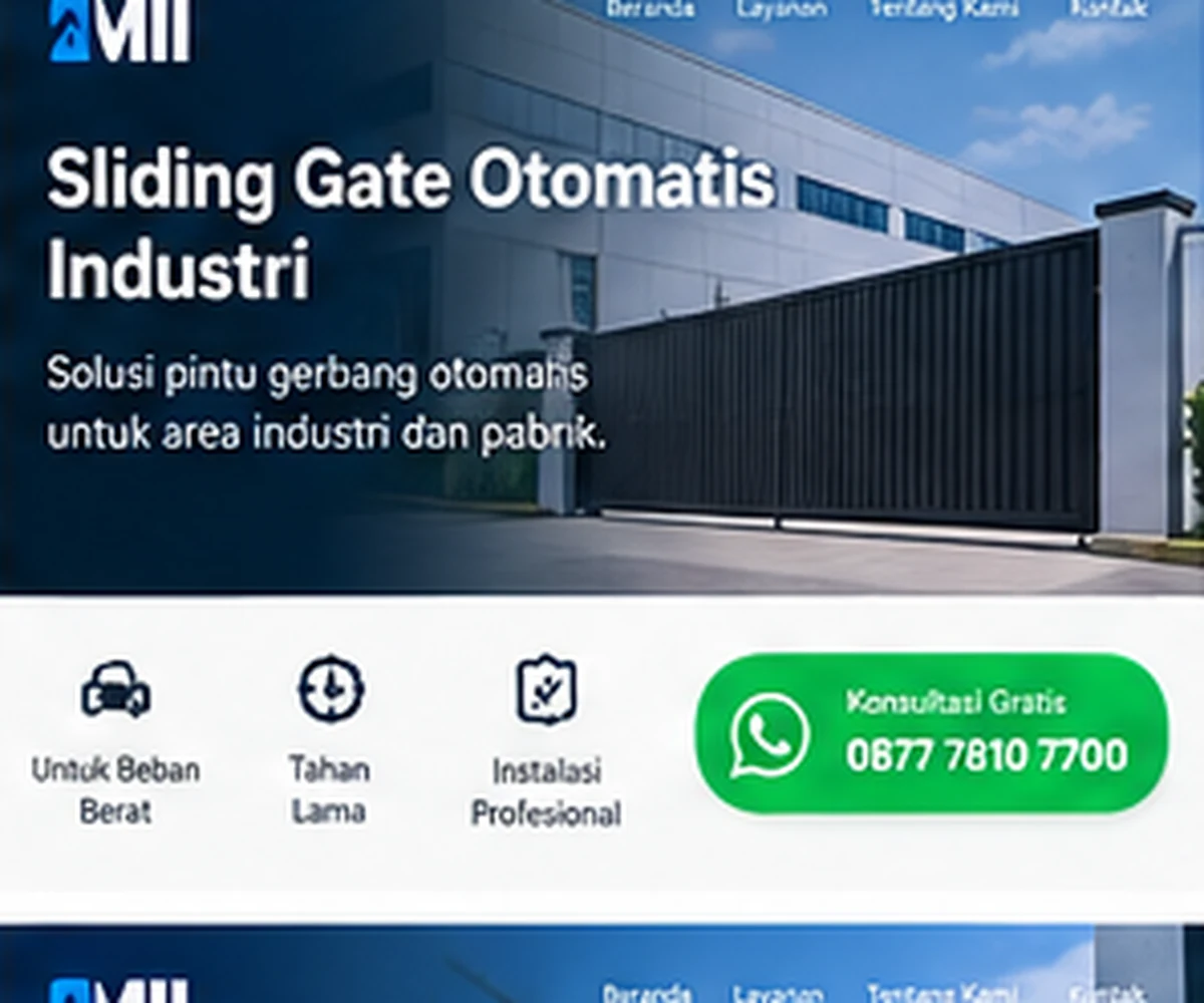 Sliding Gate Otomatis Industri PT Mabruka Inovasi Indonesia